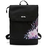 Ela Mo Rucksack Damen - Daypack schön u. durchdacht - Laptop Rucksäcke für Frauen - Anti Diebstahl Tasche für Schule, Uni, Business (Beauty in Darkness)