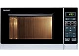 Sharp R342INW Solo-Mikrowelle / 25 L / 900 W / LED-Display / 8 Automatikprogramme / Timer / Gewichtgesteuertes Auftauen / Glasdrehteller (31,5 cm) / Kindersicherung / Energiesparmodus / silber