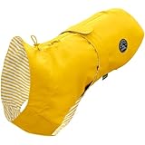 HUNTER Hunde-Regenmantel Milford, Farbe: gelb, ergonomische Passform für optimalen Schutz, individuell verstellbar, Reißverschluss für Geschirrträger, pflegeleicht & waschbar bei 30 °C, Größe: 40