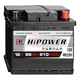 HR HiPower Blei-Säure 12V Starterbatterien (55Ah)
