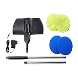Sharplace Elektrischer Mopp, Schrubber, Drehmopp, Bodenreinigung, Hartbodenreiniger, Polierer, kabellos, für unter dem Sofa, Bett, Schrank, Marmor,