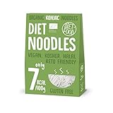 Diet-food - Bio Shirataki Nudeln - Low Carb Konjak Nudel - Kalorienarme Vegane Lebensmittel, Fettfrei, Sojafrei, Glutenfrei, Wasserlöslich, Diätnudeln, Kalorienarm 300 G (Packung mit 6)