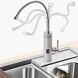 Elektrischer Wasserhahn mit Durchlauferhitzer 220 V für Küche, Garten, Bad, Wohnwagen, Camping, Smart Heater, Wasserhahn mit Durchlauferhitzer, Warmwasserboiler