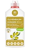 Bio Olivenbaum Dünger flüssig 500 ml Konzentrat für 100 Liter Gießwasser - 100% organischer Dünger für Olivenbaum - Mediterraner Pflanzendünger für Garten & Kübel - Oliven Dünger