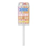 Slant Collections Push-Pop Konfetti Party Poppers 1 Stück Happy Birthday Flagge