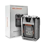 MAXGROOM Mini Rasierer Herren, Elektrischer Rasierer, Nass- und Trockenrasierer, tragbarer Herrenbart mit digitalem LED-Display, wiederaufladbar, Typ C, magnetische Schneidköpfe (Schwarz)