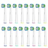 16 Stück Precision Clean Aufsteckbürsten Kompatibel mit Oral B Elektrische Zahnbürsten.