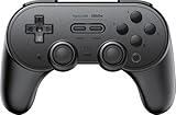8bitdo Pro 2 Holoride Edition, Kabelloser Controller, 3 Profile, Anpassbare Vibration, Bluetooth 4.0, für Switch, Windows, Mac, Steam, Android (Black Edition)