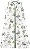 Chilsuessy Sommerschlafsack Baby Schlafsack Kleine Kinder Schlafanzug ohne Ärmel für Sommer und Frühling 100% Baumwolle, Happy Farm, 90/Baby Höhe 90-105cm