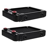Zerodeko 2 Stück Wasserkühlung Kühler Cool Wird Geladen Sei Sicher Cpu-kühlkörpersystem Kühler Für Grafikkarten Gpu-flüssigkeitskühler Gpu-kühlkörpersystem Black Aluminium