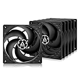 ARCTIC P12 (5 Stück) - PC Lüfter, 120 mm Gehäuselüfter optimiert für statischen Druck, Case Fan, 1800 rpm - Schwarz