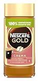 NESCAFÉ GOLD Crema, löslicher Bohnenkaffee, Instant-Kaffee aus erlesenen Kaffeebohnen mit samtiger Crema, koffeinhaltig, 200g