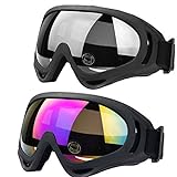 JTENG Motorrad Goggle Motocross skibrille Sportbrille Wind Staubschutz Fliegerbrille Snowboardbrille Schneebrille Skibrille Wintersport Brille Dirtbike Off-Road