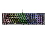 MARSGAMING MK422 Schwarz, Mechanische Gaming Tastatur RGB, Antighosting, Blauer Mechanischer Switch, US Sprache