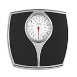 Salter 148 BKSVDR Personenwaage mechanisch - Analoge Körperwaage, Badezimmerwaage, max 136kg, einfach ablesbare Anzeige, große Antirutsch-Plattform, keine Batterien, analog, Präzises Gewicht kg/st/lbs