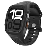 Spigen Liquid Air Pro Hülle mit Armband Kompatibel mit Apple Watch 10 46mm (2024) - Matt Schwarz