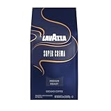 Lavazza Super Crema Gemahlener Kaffee, Medium Roast, Arabica und Robusta Mischung, 907.2 g Beutel (1 Stück)