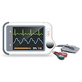 Wellue Checkme Lite Plus Herzmonitor, EKG Gerät mit Pulsoximeter, 20s EKG- und SpO2-Überwachung schnell und simultan, Tragbarer Bluetooth Säuglings-Pulsoximeter für Zuhause, App für iOS & Android