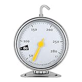 Edelstahl-Großzifferblatt-Ofenthermometer mit Haken Küchenherd Mess-Thermometer Messgerät Küchenherd 50-280 ℃