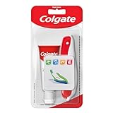 Colgate Total Reise-Set | Weiche Zahnbürste mit Zahnpasta Colgate Total | Kompakte Größe | Enthält Fluor | schützt empfindliche Zähne | Packung Bürste + Zahnpasta 20 ml