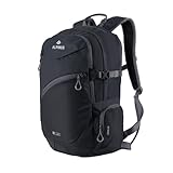 Alpinus Lecco Wanderrucksack 30L Schwarz - Trekkingrucksack Herren Damen, Outdoor Hiking Backpack für Wandern Camping, Universelle Rucksack für Trekking mit Laptopfach, Arbeit, Uni oder Reisen