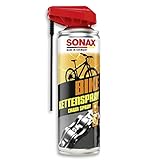 SONAX BIKE KettenSpray mit EasySpray (300 ml) reinigt, schützt & schmiert, verringert Verschleiß & Reibung, Korrosionsschützend, hohe Kriech- & Haftwirkung | Art-Nr. 08762000