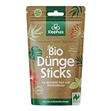 KleePura Bio Dünge Sticks für Topf- und Zimmerpflanzen, ca. 200 Stück, Vegane Düngestäbchen für Blüh- & Grünpflanzen