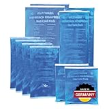 KK Mehrfachkompresse Kalt Warm Kompresse, 10 Stück, Set mit 4 verschiedenen Größen, wiederverwendbar, mikrowellengeeignet, bei Verletzungen, Prellungen und Gelenkschmerzen