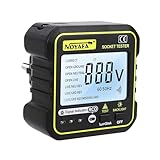 NOYAFA Steckdosentester, RCD-Prüfung mit 7 Arten von Fehlerdiagnose und LCD-Voltage-Display, Leckspannungs, FI Test, 90-250V/50-60Hz für Stecker-Sicherheitstest, Steckdosen-Erdungstest