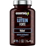 ESSENSEY - Lutein I 20 mg I 90 Kapseln I Zink & Vitamin A I Für Vegetarier I 90 Tagesdosen I Leicht zu schlucken