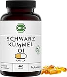 Schwarzkümmelöl Kapseln BIO vegan | 400 Stück Kapseln mit ägyptischen Schwarzkümmelöl nativ kaltgepresst von bioKontor