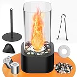 Quadratischer Tischkamin – Premium Bioethanol Tischkamin-Tischfeuer für Indoor & Outdoor – Schaffen Sie eine angenehme Atmosphäre – Tisch Kamin Feuer für Abendessen, Partys & Balkon & Garten