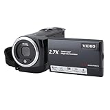 Denash Videokamera-Camcorder, 2,7K 50MP 16X Digitalzoom Digitalkamera-Recorder mit 2,8-Zoll-Bildschirm, Anti-Shake-Vlogging-Kamera für Reisefotografie