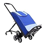 Treppenkarre, Klappbar Transportwagen mit 8+2 Rad, Tragsfähigkeit 150KG, Höhenverstellbar 73-114,5 cm, Treppensteiger für Zuhause, Büro