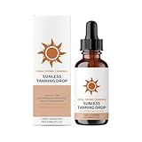 Bräunungstropfen,60 ml Tragbare Bräunungstropfen - Selbstbräunungstropfen Mit Bronzing Effekt Unisex Für Gesicht & Körper Tägliche Anwendung Zu Hause & Unterwegs