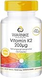 Vitamin K2 200μg - natürliches Menaquinon MK-7 - hochdosiert & vegan - 100 Tabletten | Warnke Vitalstoffe