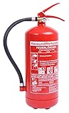 6 kg Pulver Feuerlöscher 12 LE mit Manometer (Dauerdrucklöscher GP-6X Instandhaltungsnachweis Feuerlöscher-Tauschsystem)