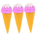 Cabilock 3 Stück Realistisches Eiscreme Tüten Modell für Schaufensterdekoration Fotografie und Partys für Restaurant und Geschäftsdarstellungen