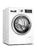 Bosch WAV28M43 Serie 8 Smarte Waschmaschine, 9 kg, 1400 UpM, Made in Germany, Fleckenautomatik entfernt 4 Fleckenarten, ActiveWater Plus maximale Energie- und Wasserersparnis, Nachlegefunktion