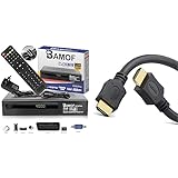 Bamof 2225 PRO Sat Receiver Digitaler Satelliten Receiver- HDTV, DVB-S/DVB-S2 & COMAG HDMI Kabel HIGH Speed mit Ethernet vergoldete Stecker, Full HD 1080p, 3D 1,5m