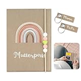 LLTLGF Mutterpass Schutzhülle aus Filz mit Fächern, Mutterpass Schutzhülle,Hülle Mutterpass mit Gummiband, für Versicherungskarten, Mütter Impfpass Hülle und Ultraschallbildern