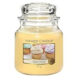 Yankee Candle Duftkerze im Glas (mittelgroß) | Vanilla Cupcake | Brenndauer bis zu 75 Stunden