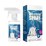 Antistatik Spray, Antistatik Spray Kleidungs & Textilien Geeignet, Antistatik-Entferner für Kleidung, Reduziert Statische Aufladung, Kein Störender Geruch