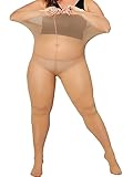 DORALLURE Strumpfhosen Damen Grosse Grössen 60DEN Semi-Blickdicht Nylonstrumpfhose