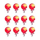 Clownnase, rot, Clownnase, leuchtend, 12 Stück, rote Nase, blinkende Clownase, Kostümzubehör, elastisch, blinkend, Clown-Kostüm, rote Nase, für Vergnügungspark, 12 Stück., Se référer au descriptif
