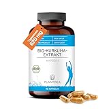 Bio Curcuma Extrakt I 90 Bio Kurkuma Extrakt Kapseln hochdosiert I laborgeprüft I veganes Pulver mit Piperin I PlantDEA