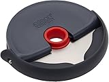 Joseph Joseph Disc leicht zu reinigen Pizzaschneider Rad Compact, Edelstahlklinge, grau/rot