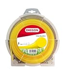 Oregon Runder Mähfaden 3 mm, Gelb, Für hohes Gras, Unkraut, Rasen und dichte Vegetation, Strapazierfähiger Profi-Nylonfaden, Für die meisten Rasentrimmer, 3 mm x 169 m (69-371-Y)