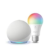 Echo Dot (5. Generation, 2022) | Weiß + Sengled LED-Smart-Glühbirne (E27), Funktionert mit Alexa - Smart Home-Einsteigerpaket