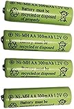 4 AA 300 MAh 1.2 V NI-MH Solar Wiederaufladbare Solarbatterien AA 300 MAh 1.2 V NI-MH Gartenleuchten 4er Pack